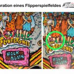 Teilrestauration eines Flipper Spielfeldes