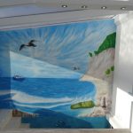 Wandmalerei Ostseemotiv in Wintergarten