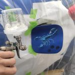 Airbrush Tankdeckellackierung, Toyota CHR