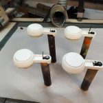 Lackierung Badablagen und Mülleimer