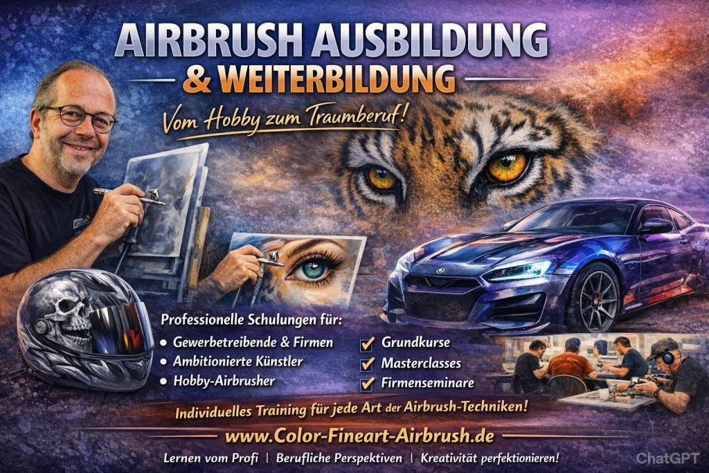 Airbrush Ausbildung & Weiterbildung – Vom Hobby zum Beruf